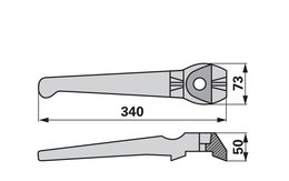 Nůž rotačních bran pravý Lely 1.1699.0112.0