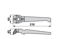 Nůž rotačních bran levý Lely 1.1699.0127.0 originál