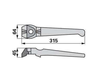 Nůž rotačních bran levý Lely 1.1699.0127.0 originál - 