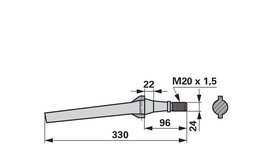 Nůž rotačních bran rovný Lely 1.1699.0220.0