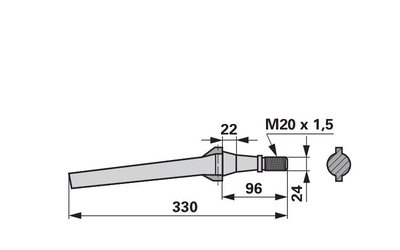 Nůž rotačních bran rovný Lely 1.1699.0220.0 - 