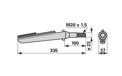 Nůž rotačních bran s karbidem Lely 1.1699.0315.0 - 