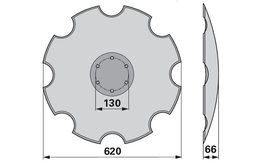 Disk podmítače ozubený Lemken 3490466