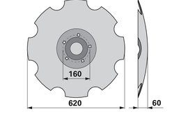 Disk podmítače ozubený Lemken 3490467