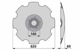 Disk podmítače ozubený Lemken 3490467