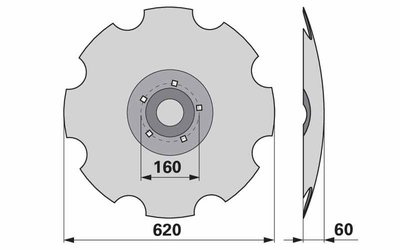 Disk podmítače ozubený Lemken 3490467 - 