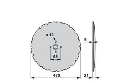 Disk podmítače ozubený Lemken 3490470