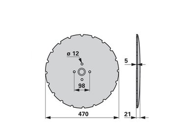 Disk podmítače ozubený Lemken 3490470 - 