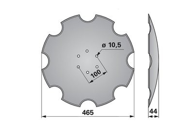 Disk podmítače ozubený Lemken 3490471 - 