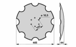 Disk podmítače ozubený Lemken 3490471