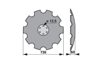 Disk podmítače ozubený Lemken 34910017 - 