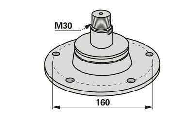 Náboj disku M30x1,5 pravý Lemken 555 4502, 55510014 - 