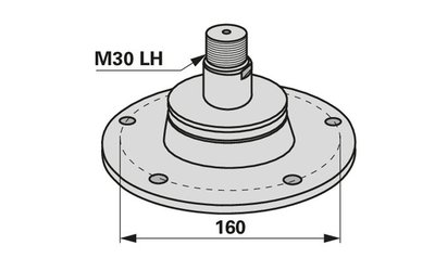 Náboj disku M30x1,5 levý Lemken 555 4503, 55510015 - 