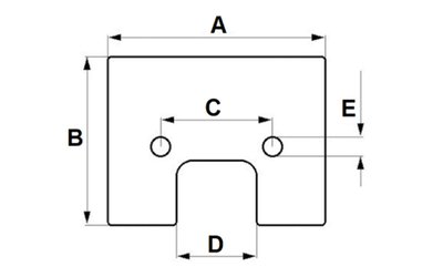 Lopatka elevátoru 110x85 mm CASE - 