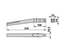  Nůž rotačních bran rovný Maletti 5012