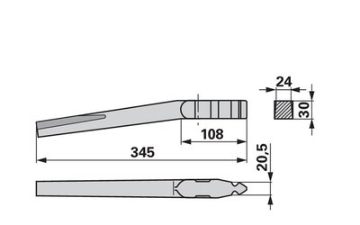  Nůž rotačních bran rovný Maletti 5012 - 