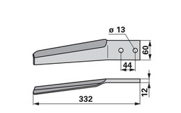 Nůž rotačních bran pravý Maschio 10100225