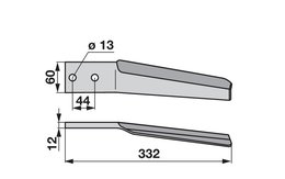 Nůž rotačních bran levý Maschio 10100226