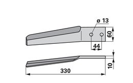 Nůž rotačních bran pravý Maschio 10100262