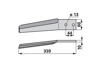 Nůž rotačních bran pravý Maschio 10100262 - 