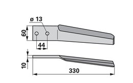 Nůž rotačních bran levý Maschio 10100263