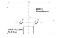 Lopatka elevátoru Massey Ferguson 28580137 - 