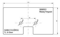 Lopatka elevátoru Massey Ferguson 28585021 - 