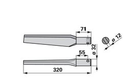 Nůž rotačních bran pravý Niemeyer 34000