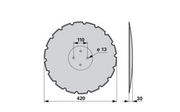  Disk podmítače ozubený Pöttinger 436.601