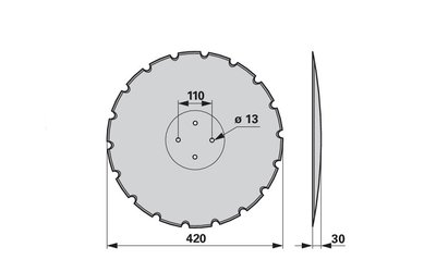  Disk podmítače ozubený Pöttinger 436.601 - 