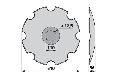 Disk podmítače ozubený Pöttinger 850410231 - 