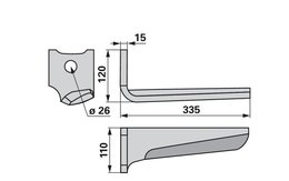 Nůž rotačních bran levý Pöttinger 8723.40.020.0