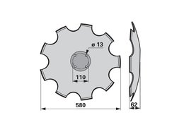 Disk podmítače ozubený Pöttinger 977103025.1