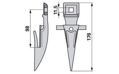 Jednoprst kosy Claas 522182.00 - 