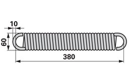 Pružina sklápění 60 x 10 x 380 mm