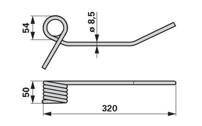 Pružina shrnovače VICON-PZ PZ00217 - 