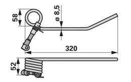 Pružina shrnovače VICON-PZ PZ00217