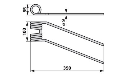 Pružina obraceče levá VICON-PZ PZ608140L - 