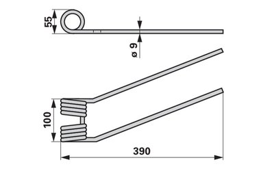 Pružina obraceče pravá VICON-PZ PZ608140R - 