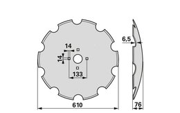 Disk podmítače ozubený Regent 517.24.14