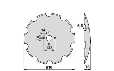 Disk podmítače ozubený Regent 517.24.14 - 