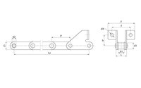 Elevátorový řetěz NEW HOLLAND 80429214 - 