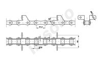 Řetěz elevátoru samostatný - 144 čl. - 