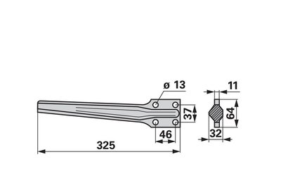 Nůž rotačních bran pravý Rotocam 300334 - 