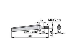 Nůž rotačních bran rovný Slam 32x315 M20