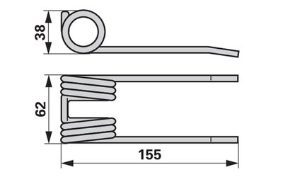 Pružina sbírání STEYR 7150137 - 