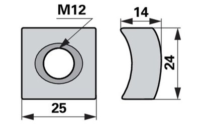 Konkávní matice M12 STOLL 810673360 - 