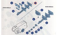 Elevátor. řetěz 38,4VB - 35 lopatek - 