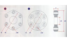 Hardy spojka 45x132 mm - 6x Ø12.15 mm