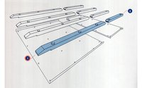 Dřevěná lišta L=729 mm - 
